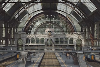 create 3d environment, 3d model and concept art with blender