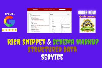 setup schema markup and review rich snippet structured data