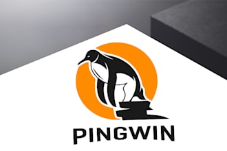 make professional creative penguin logo design for you
