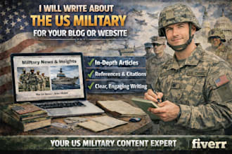 write about the US military for your blog or website