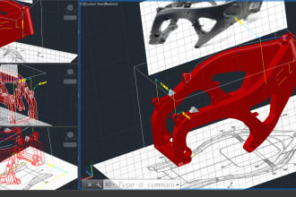 3d modelling, drawing 2d bike parts with autocad