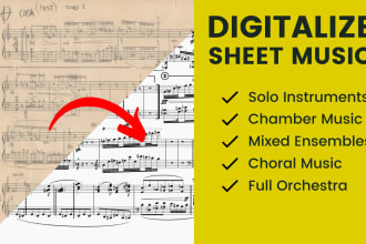 digitalize your handwritten, printed or PDF sheet music