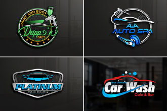make automotive, auto detailing, car wash, and car rental logo design