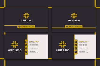 minimal business card and modern visiting card design with stationery designs