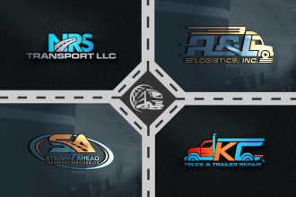 design for transport logistic trucking and moving logo within 24 hours