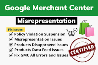 fix google merchant center suspension issues and shopping ads issues