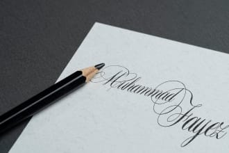 design clean looking signature and typography  style logo