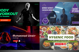 create attractive and creative youtube thumbnail in 2 hours