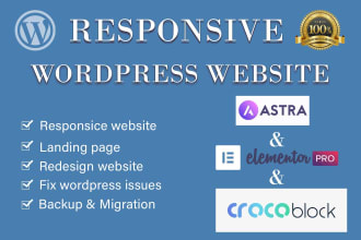 create your  wordpress website with astra pro, elementor pro, and crocoblock