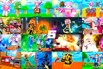 make you a professional 3d or 2d minecraft thumbnail