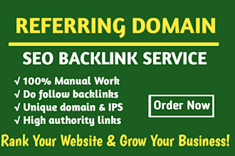 build 1000 referring unique domain SEO backlinks for website ranking