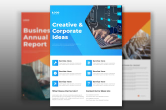 make creative flyers, annual reports, bicycle rental poster, postcard, brochure