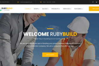 design construction, remodeling, plumbing website with wordpress