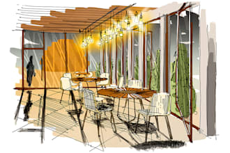 sketch architecture and interior design