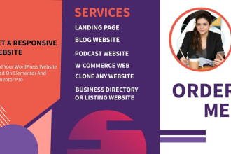 do responsive wordpress  website with elementor pro