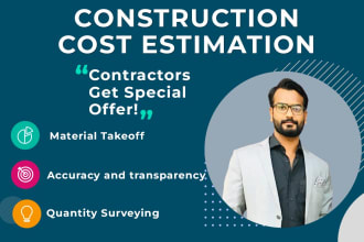 do material takeoff and cost estimation for all types of buildings