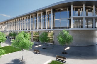 design 3d exterior and interior for commercial buildings