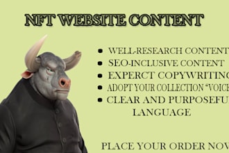 write your nft website content