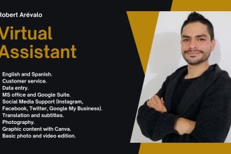 be your virtual assistant in english and spanish
