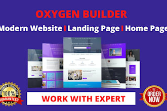 design, redesign wordpress website and landing page using oxygen builder