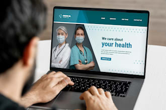 design healthcare website, medical website, dental website and hospital website