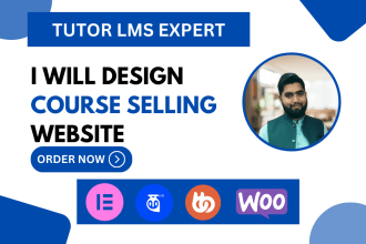 design professional wordpress website design with tutor lms pro integration