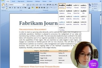 proofread, format and style your word document