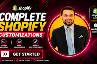 fix, customize shopify section, redesign homepage, header, footer, product, cart