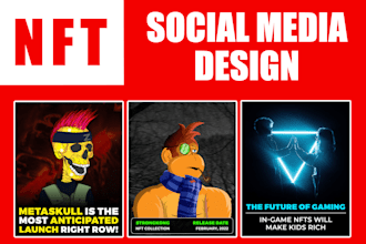 design creative nft social media post designs