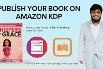 publish your book on amazon kindle KDP formatting, cover design and marketing