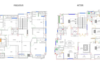 do redesign your floor plan from old drawing or hand drawing