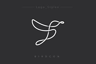 do modern minimalist line art text or badge logo design