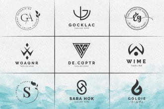 design your personal brand monogram text lettering logo