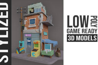 create stylized game ready low poly models