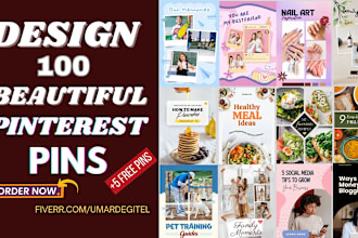 creat eye catching pinterest pins and posts for any category