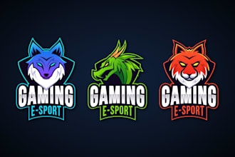 design a original esports, gaming, twitch, mascot logo