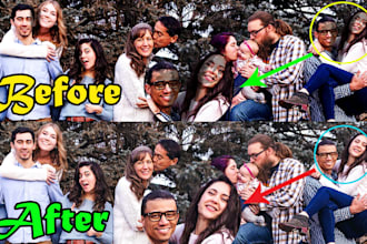 professional face shadow remove and fix background shadow