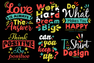 do custom typography t shirt, trendy t shirt, modern tshirt, bulk t shirt design