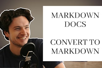create your documentation or content in markdown