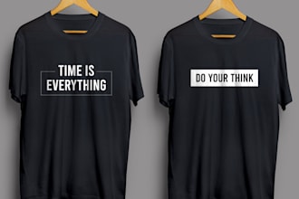 do custom minimalist typography t shirt design