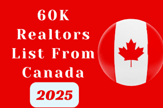 provide email list of active realtors from canada