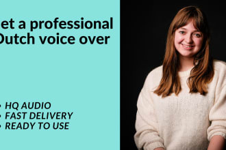 record a professional dutch voice over within 24 hours