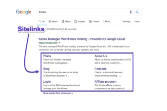create google sitelinks for your business name