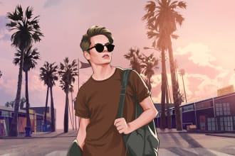 draw your photo to gta portrait style
