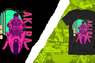 design edgy anime manga t shirt and streetwear