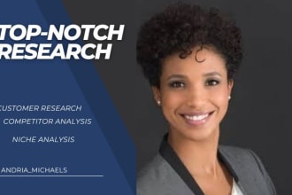 provide professional market research, niche analysis, competitor research