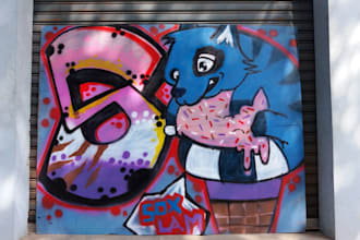 make real graffiti and charcter on the wall