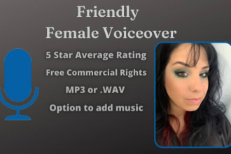 record your friendly american female voiceover