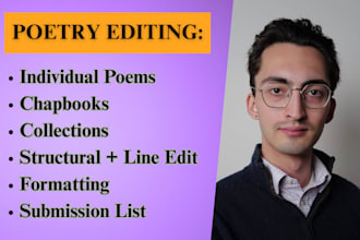 line edit and proofread poetry collections and chapbooks