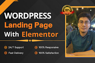design wordpress landing page or elementor landing page